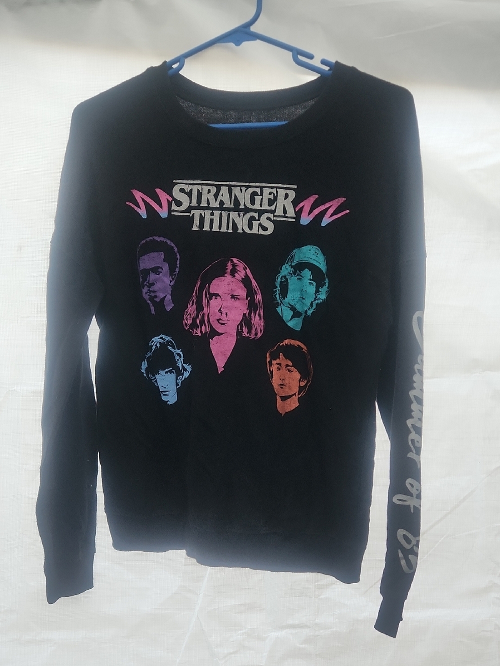 Stranger Things Black Graphic Crewneck Sweater